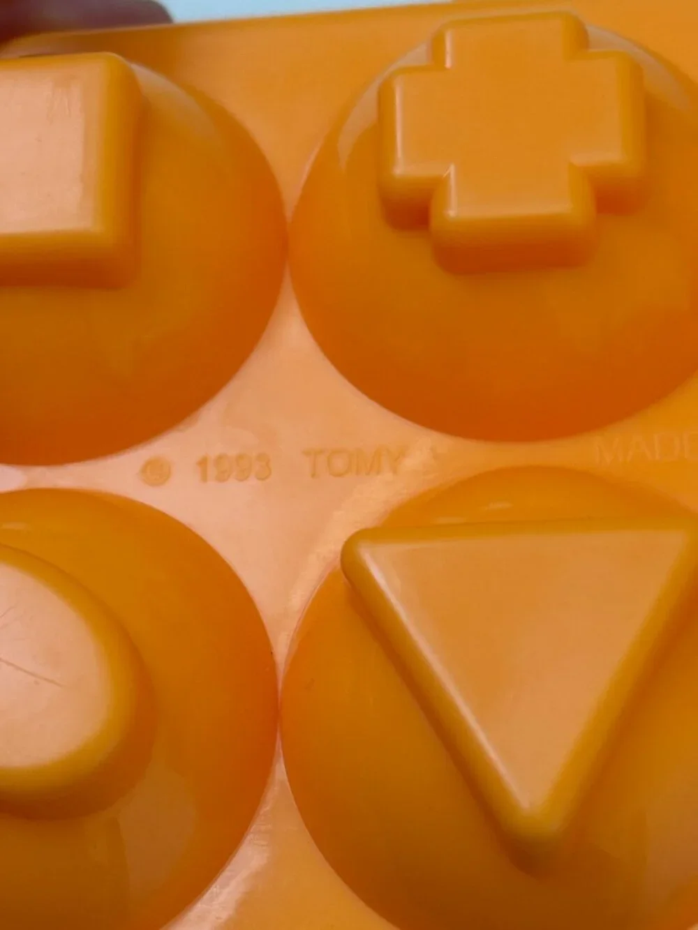 Tomy Lamaze Hide and Squeak Eggs Shape Color Sorting Toy 1993 Orange Carton Vtg